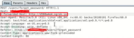 怎么在密码重置请求包中添加X-Forwarded-Host实现受害者账户完全劫持