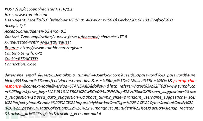 如何分析繞過Tumblr用戶注冊過程中的reCAPTCHA驗證