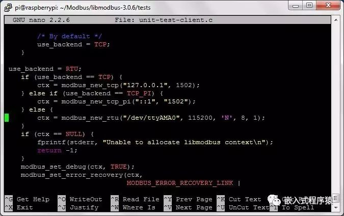 在树莓派3上如何测试Modbus RTU通信