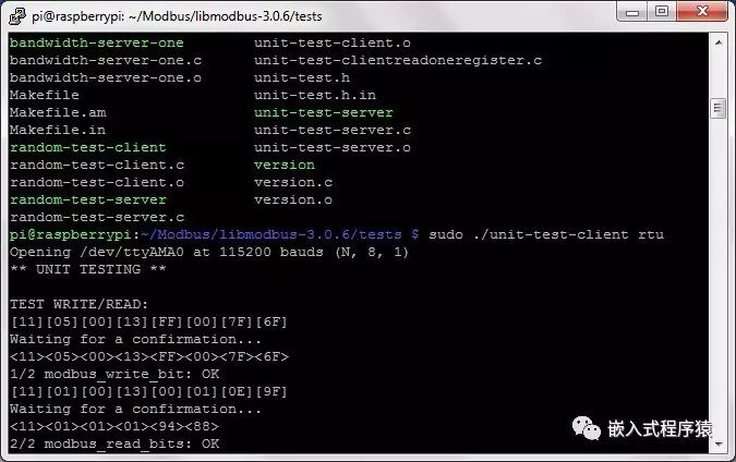 在树莓派3上如何测试Modbus RTU通信