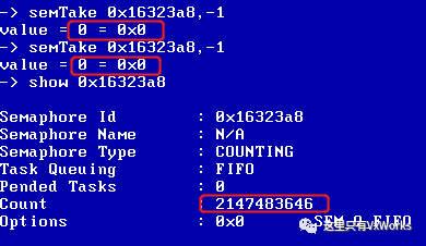 vxworks中Task如何计数信号量