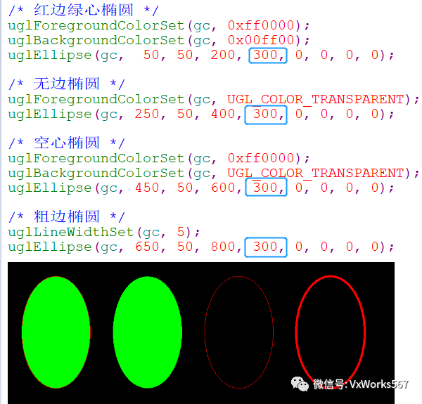 UGL中如何绘制Ellipse