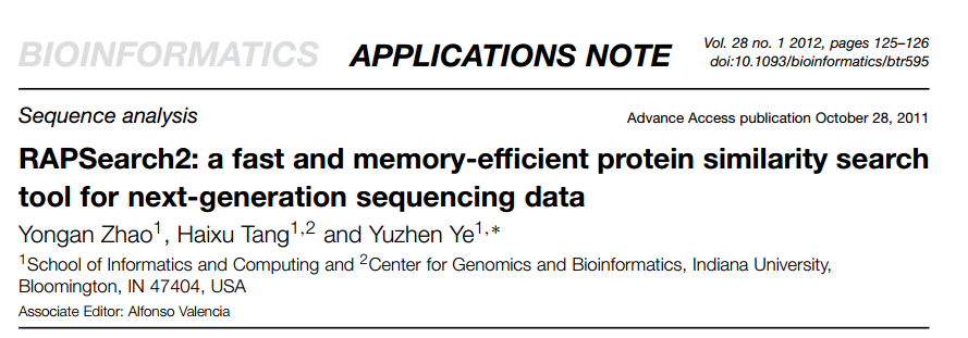 比BLAST快的多的蛋白序列比对工具RAPSearch2是怎样的
