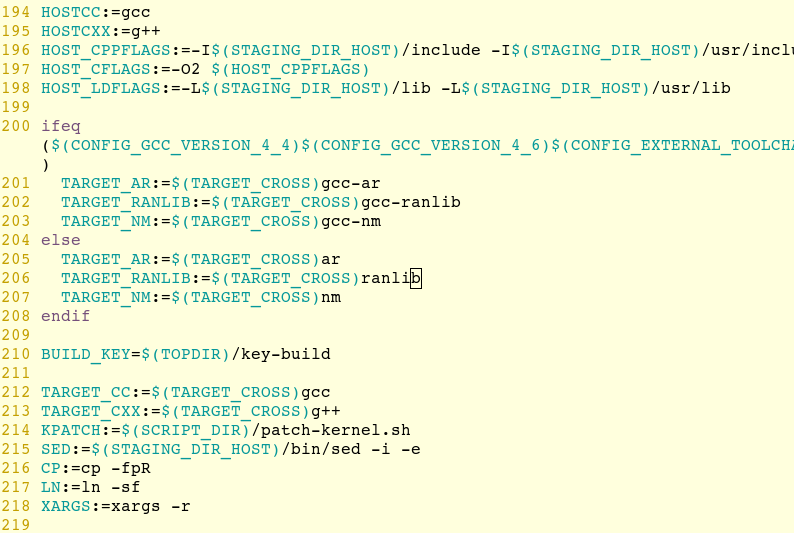 OpenWRT中包的Makefile内容是什么