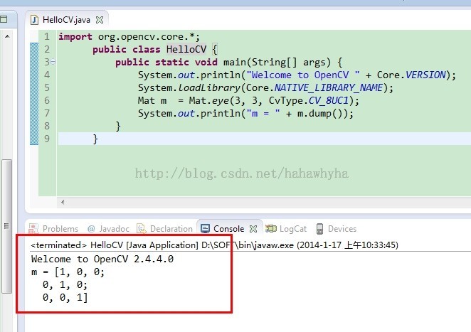 OpenCV的Java配置方法