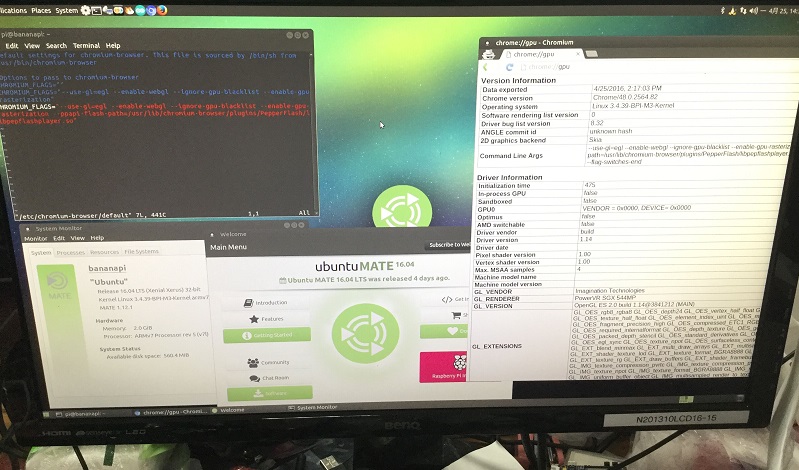 BPI-M3新镜像ubuntu-mate-16.04支持GPU与硬解的示例分析