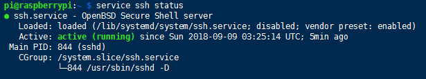 树莓派中如何查看ssh服务是否正常运行
