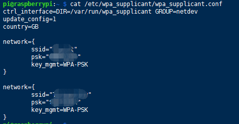 树莓派如何查看WIFI链接配置文件