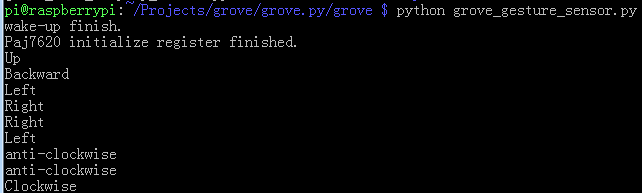 如何使用树莓派控制手势传感器PAJ7620