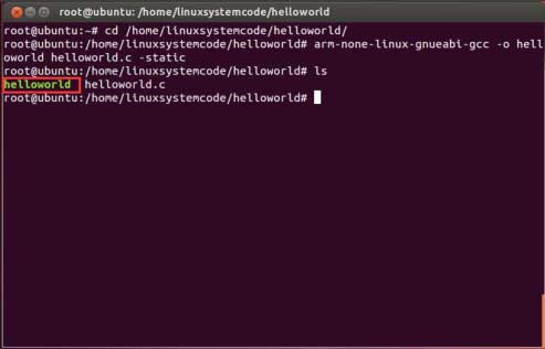 如何编译helloworld在开发板上运行的应用