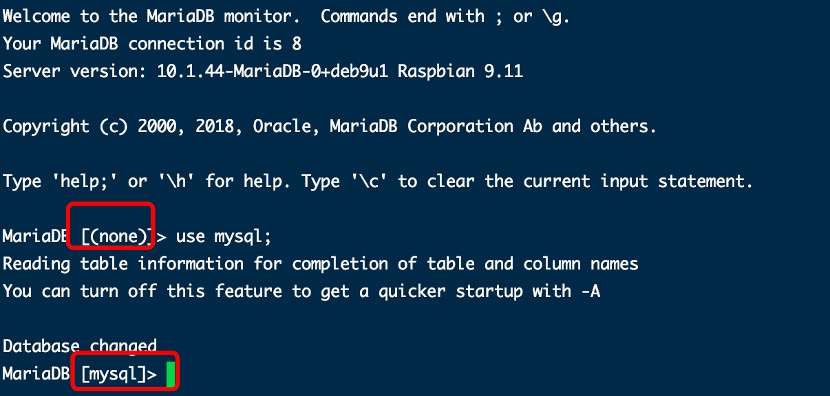 raspberry pi中如何安裝使用mysql