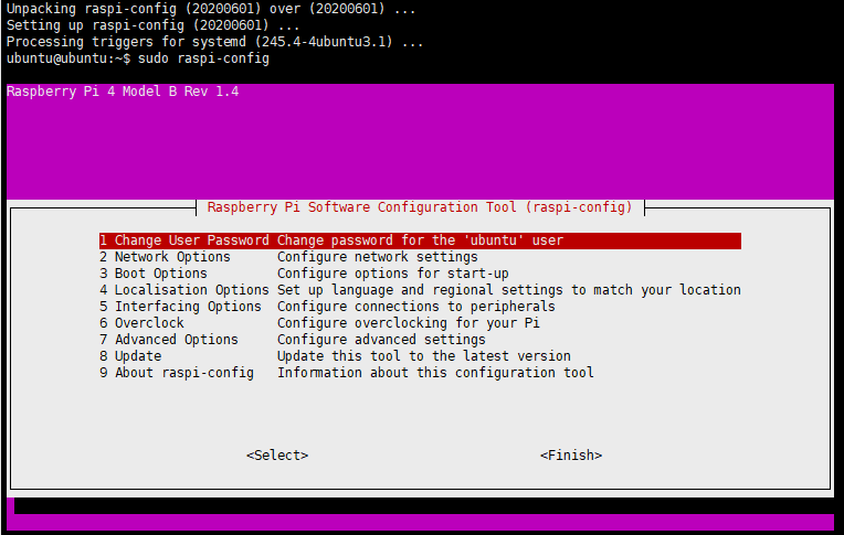树莓派4B+Ubuntu20.04如何解决sudo: raspi-config: command not found问题