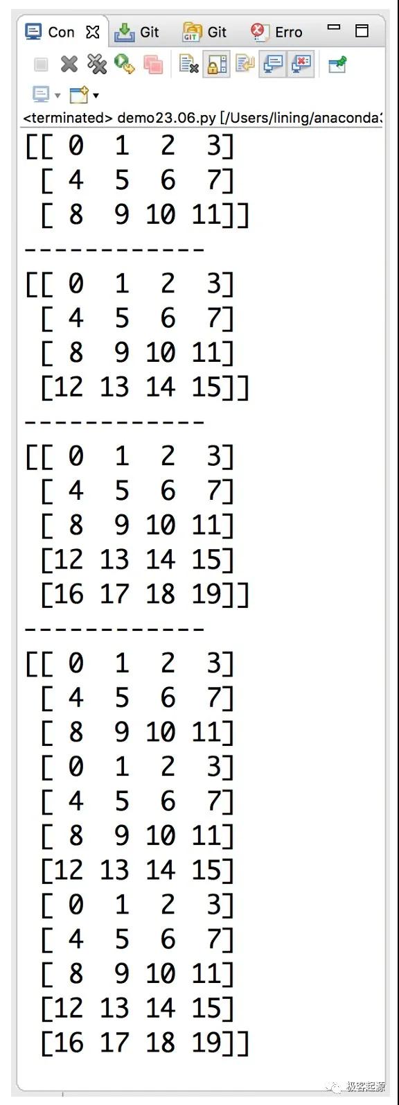 如何使用NumPy水平组合数组和垂直组合数组