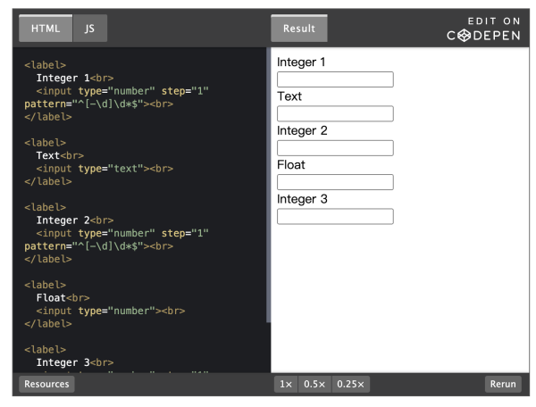 如何使HTML5数字输入仅接受整数