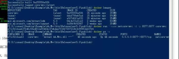 .NET5部署程序在Docker上运行