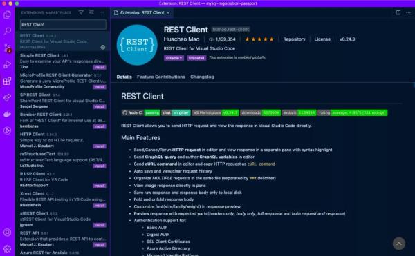 如何使用VS Code的REST客戶端插件進(jìn)行API調(diào)用