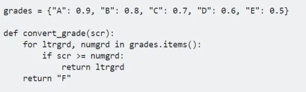 Python中不使用If-Elif 语句怎么判断某个数字所属的等级