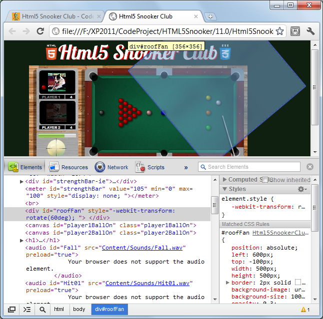 如何用HTML 5打造斯诺克桌球俱乐部