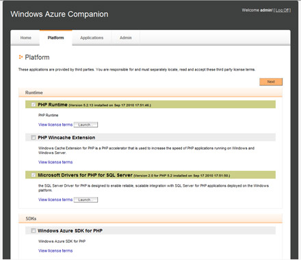 针对Windows Azure发布新PHP开发工具windows azure companion怎么用
