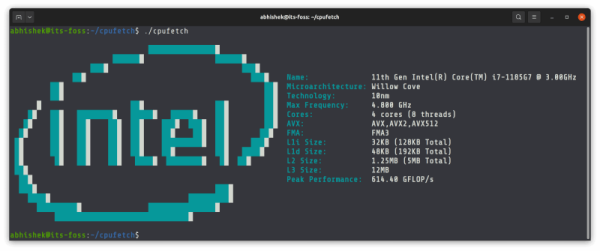 如何使用CPUFetch在Linux終端中顯示CPU細(xì)節(jié)