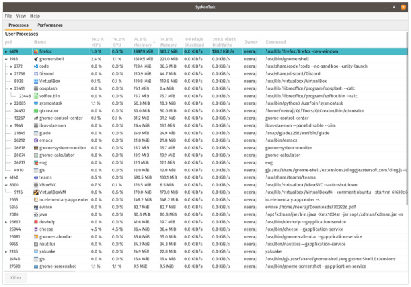 Windows任务管理器的Linux系统监控器SysMonTask的使用方法