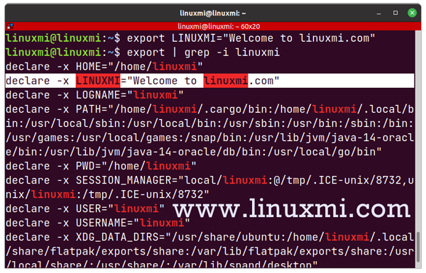 怎么在Linux中使用export命令
