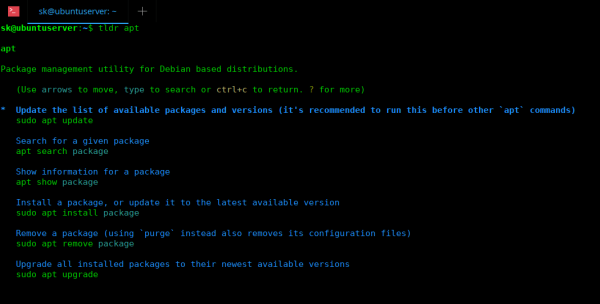 linux中如何使用Tldr命令