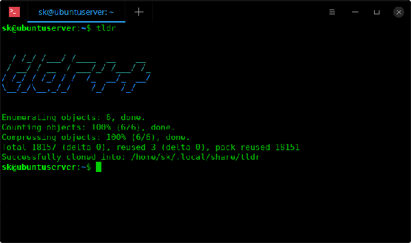 linux中如何使用Tldr++命令