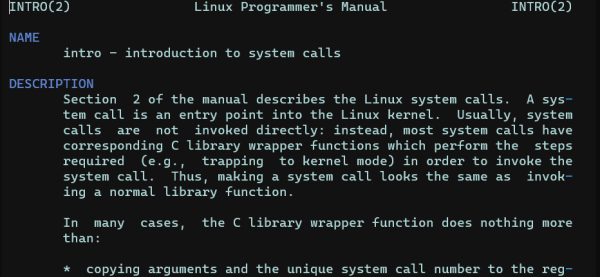 Linux中的Manual手册分析