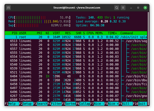 如何使用htop来监控Linux系统进程