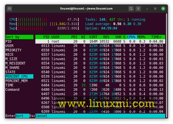 如何使用htop来监控Linux系统进程