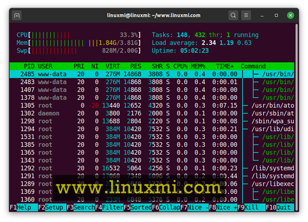 如何使用htop来监控Linux系统进程