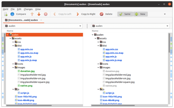 如何使用Meld在Linux中以图形方式比较文件和文件夹