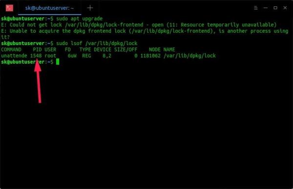 Linux中提示Could not get lock /var/lib/dpkg/lock报错怎么办