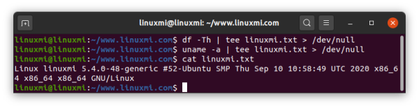 Linux中如何使用tee命令