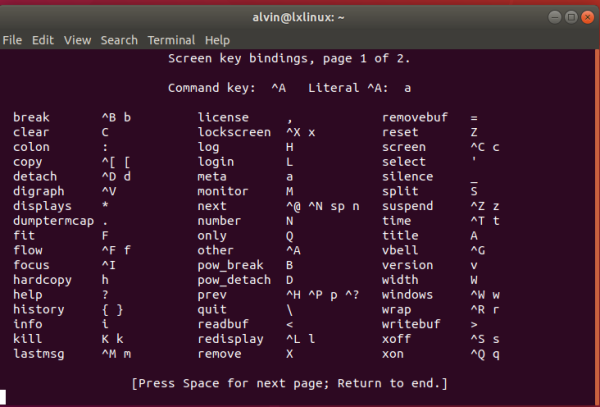 Linux中screen命令的用法