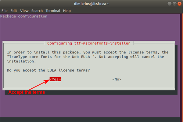 怎么在基于Ubuntu的发行版上安装微软TrueType字体