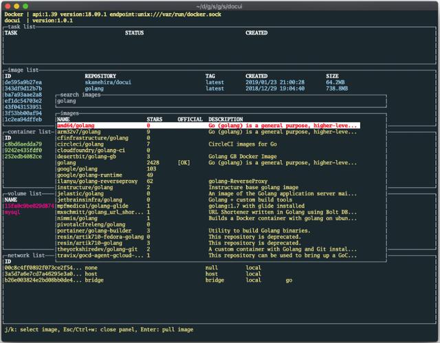 Docker客戶端管理工具docui怎么用