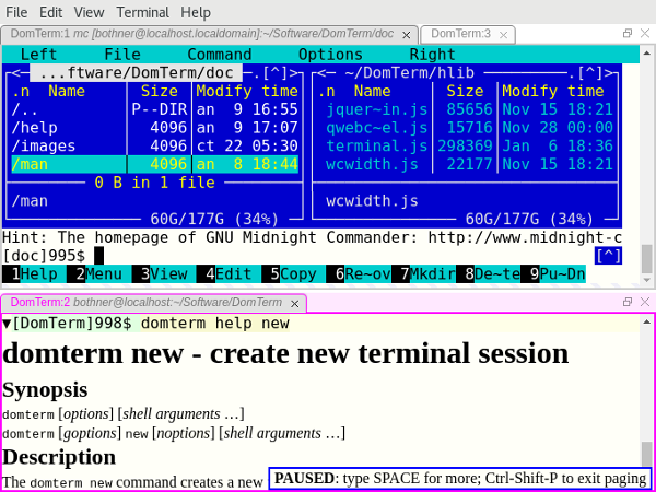 linux中DomTerm怎么用