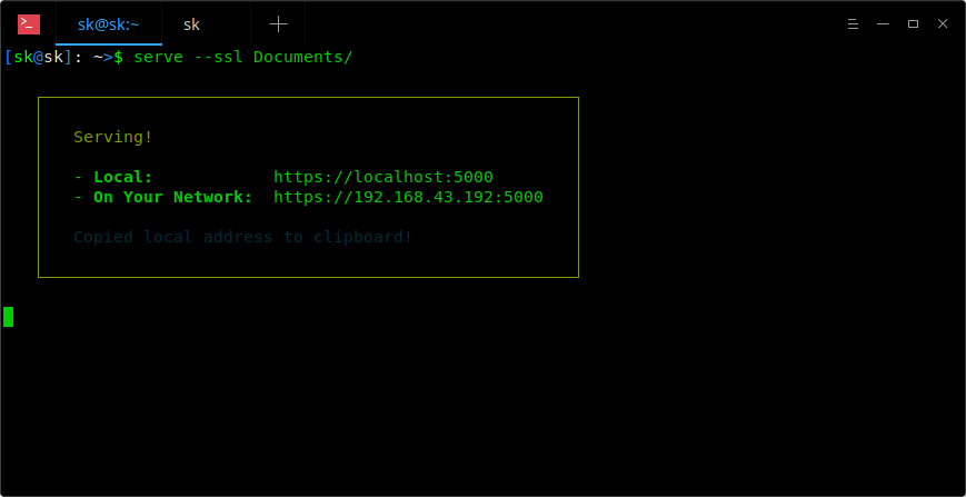 linux中怎么即时设置一个静态文件服务器