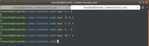 在Linux终端中进行算术运算的5种方法分别是什么