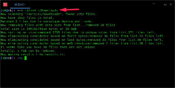 Linux中怎么找到并删除重复文件