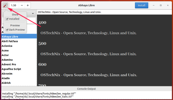 怎么在Linux中安装Google Web字体