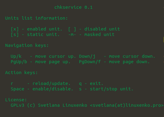 怎么使用Linux终端管理systemd单元的工具chkservice