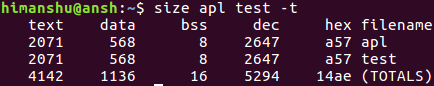 linux中size命令怎么用