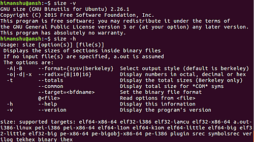 linux中size命令怎么用