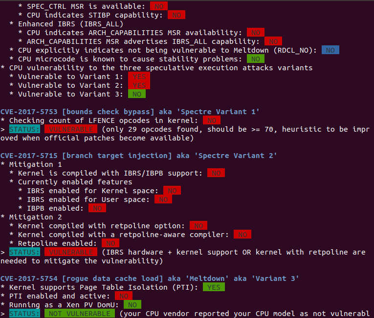 怎么檢查你的Linux系統(tǒng)是否存在Meltdown或者Spectre漏洞