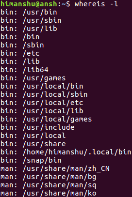 Linux中whereis命令怎么用