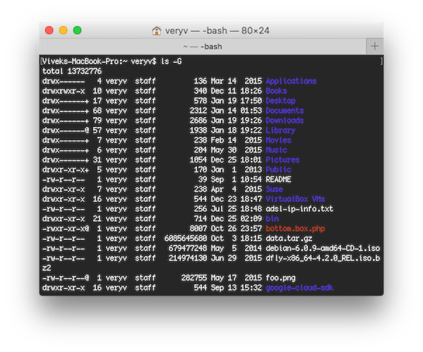 怎么在Linux/Unix的Bash中打开或关闭 ls 命令颜色显示