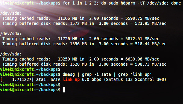 在Linux上如何檢測(cè)IDE/SATA SSD硬盤(pán)的傳輸速度